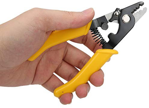 Pince a Denuder Electricien, CFS‑3 pince à dégainer Pince à Dénuder pour Fibre Optique 3 Trous, Pince Coupante Outillage Electricien Outil à dénuder pour fils solides et toronnés