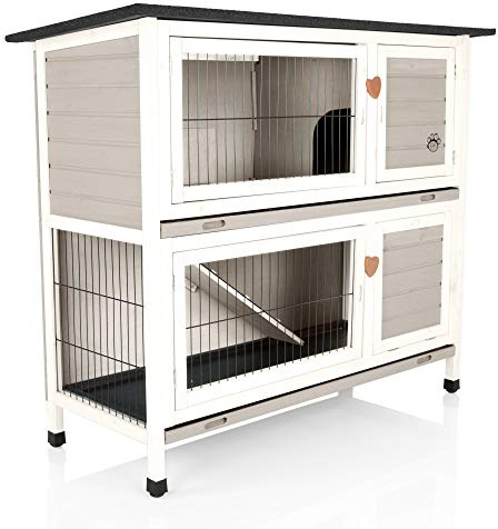 Rabbit Hutch 4ft in Grey Hide Rabbit Run Guinea Pig House by Cozy Pet Ferret Cage Rabbit Hutches in Grey RH04GR