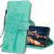 IMIRST Funda Libro con Tapa Magnética para Xiaomi Redmi 9C Smartphone - Carcasa KT1 Wish Tree Green