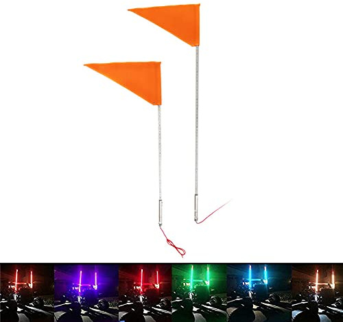 WZhen 12V 5050 Rgb 3Ft/ 4Ft/ 5Ft Led Whip Light 30 Modo 13-22W / 16-30W Bandera Asta Lámpara De Bandera Con Control - #3