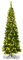 COSTWAY Albero di Natale 135/200/225 cm, Albero di Natale Slim con 150/250/350 Luci a LED Calde, 226/708/1085 Rami Folti e Base di Metallo, Albero di Natale con Luci Incorporate per Festa (225 cm)