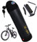X-go Ebike Akku 36V 10.4AH 364Wh Lithium Ionen Mountainbike Akku Pack Flasche Typ 4 Pin Geeignet für 200W 250W 350W Elektrofahrräder mit Ladegerät und Halterung (Schwarz 36V 10Ah 4 Pin)