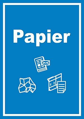 HB-Druck Papier Mülltrennung Schild Text Symbol Karton hochkant A5 (148x210mm)