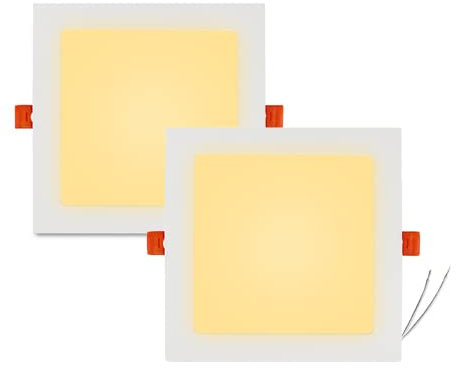 Zemismart Tuya WiFi LED quadratische Panel Lichter CCT+RGB Einbauleuchte Smart Dimmbar Fixture Deckenleuchte Echo Timer Sprachsteuerung Einbaustrahler Nachrüst(10W 5in 13cm, 2-Pack)