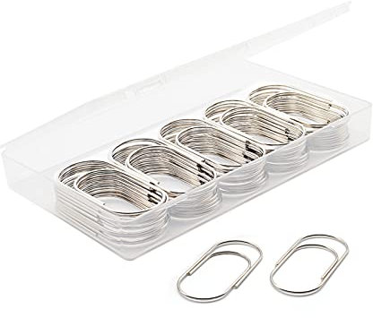 Büroklammern, Jumbo/groß, rutschfest und glatt, 50 Clips/Box (Silber)