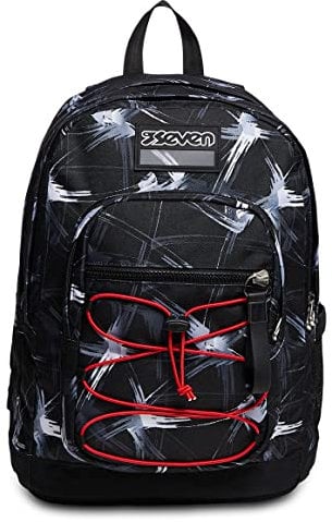 Seven Zaino New Fit Seven, Snaky Boy, Nero, Doppio Scomparto, Scuola & Viaggio, Zaino Bambini e ragazzi, Nero (Nero), Taglia unica