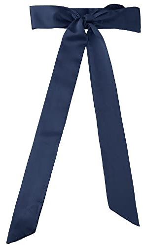 Allegra K Damen dünner Schal einfarbig reine lange Schals Halstuch Navy blau 196 * 5cm/77.17 * 1.97 inches(L*W)