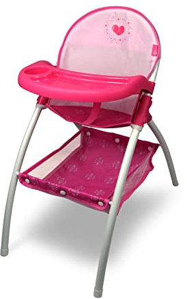 ANIVIA Baby Doll Trona, Trona para muñecas de hasta 16'', Rosa