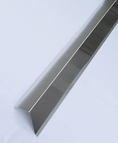 EXCOLO Dach-Abschluss-Blech Giebelblech Dachrandblech Ortgangblech Ortgangwinkel Ortblech 35/60 mm 2 m lang Winkel Dach Kantblech Alu natur blank silber lackierbar (Schrägdach 35 x 60 mm)