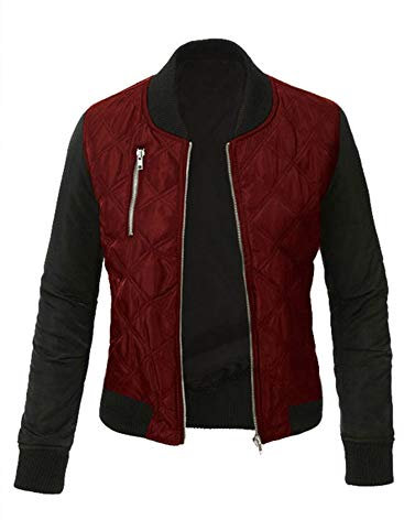 YILEEGOO Damen-Jacke, leger, langärmelig, mit Reißverschluss, Mäntel, Sport, Fahrrad, Mantel, Outdoor, Spring Bke Jacke, Mäntel, weinrot, 50
