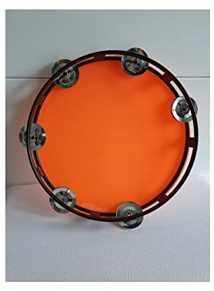narrenkiste Fu56047 orange Tamburin Schellen Rassel