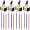 MKBKLLJY4St.Beleuchteter Kippschalter DC 12V 30A SPST 3Pin Ein Aus Rot/Blau/Grün/Gelb LED Schalter für Auto Boot mit verriegelten Klemmen Drähte 4Farbe