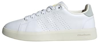 adidas Damen Advantage Premium Leather Shoes, Cloud White / Cloud White / Silver, 40 EU