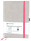 zettelweise - Das agile Notizbuch A5 | Mit integriertem Kanban Board | inkl. 300 Haftnotizen | ADHS Hilfsmittel | veganes Hardcover | 192 nummerierte Seiten | Notizbuch für To dos (Grau/Korallpink)