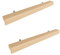 Sossai poignées de meubles en bois en hêtre | GAH01 | distance entre les trous 160mm, longueur 220mm, 2 pièces