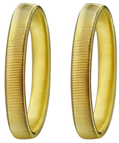 MAOQYE 1 Pair Golden Adjustable Shirt Sleeve Holders, Metal Stretchy Garter Elastic Armbands