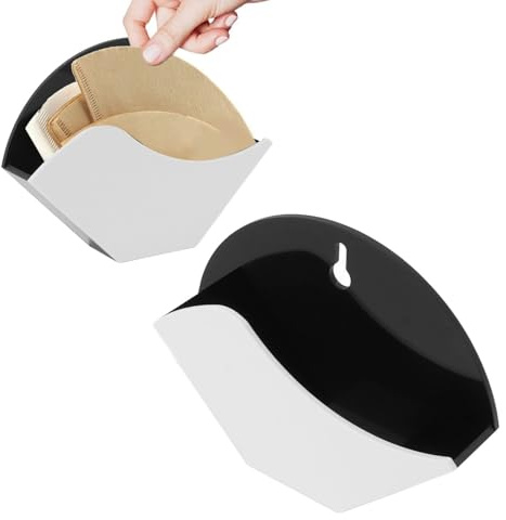 Kaffeefilterhalter, Hängender Kaffeefilterpapierständer, Acryl-Kaffeepapier-Aufbewahrungsbehälterständer, V-Form, Für Zuhause, Küche, Café, Bar