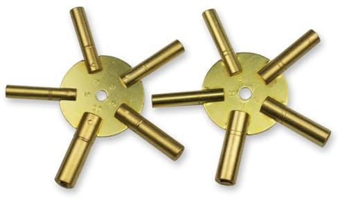 Uhr Aufziehschlüssel Messing Spinne Ungerade/Gerade Paar Alle Größen Schlüssel Wind Alte Uhren 10 Größe, messing, 10 sizes