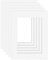 DEHA Design Passepartout (5er Set) Karton 30x40 cm für Bilder im Format 20,5x29,5 cm (DIN A4), Hellweiß