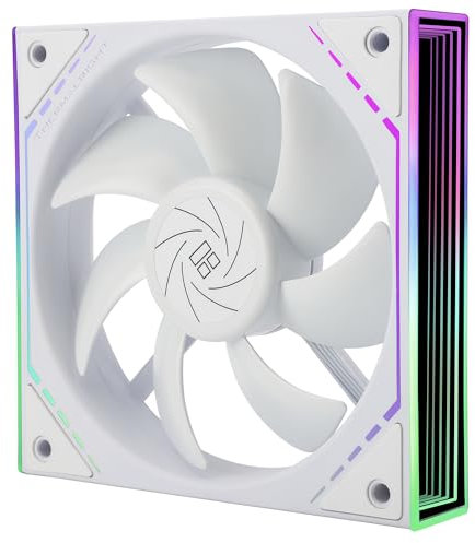 Thermalright TL-M12W CPU Fan 120mm Case Cooler Fan ARGB, 4pin PWM Connector Silent Computer Fan with S-FDB Bearing,Desktop Cooling Fan has Side ARGB Mirror Light Effect (TL-M12W)