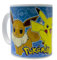 ms móvil shop Taza Cerámica POKEMON, Eevee, Picachu, Charmander, Desayuno Capacidad 350ML - Producto Oficial | CAJA REGALO