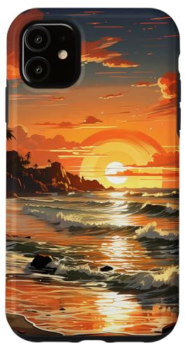 Beach Ocean Sundown Graphic Case for iPhone 11