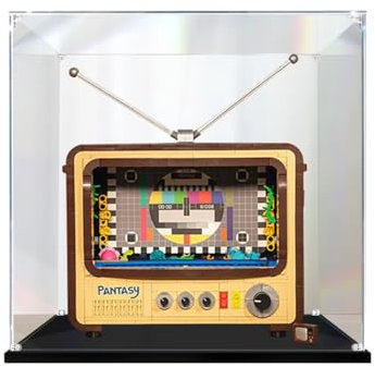 Vitrina acrílica para 61008 televisor Retro,25x15x30CM Caja de exhibición Transparente a Prueba de Polvo (Solo Vitrina, Modelo no Incluido) 3mm
