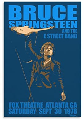 YIFANF Foto Auf Leinwand 30 * 50cm Senza Cornice Bruce Springsteen 1978 Tour Vintage Home Camera da letto Soggiorno Decor