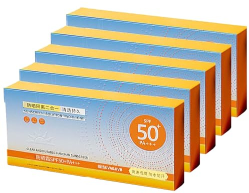 30 Stück/Karton Mini-Sonnencreme LSF 50+, Mini Sonnencreme In Reisegröße, Feuchtigkeitsspendender Sonnenschutz, Wasserfestes und Schweißfest Sonnenschutz Speziell (5 Karton)