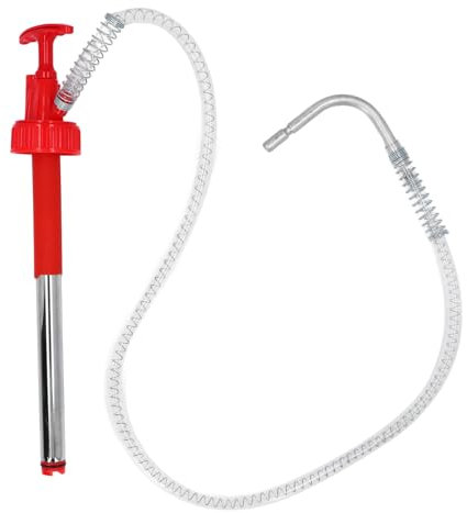 Pompe de Transfert Portable, Pompe à Siphon Manuelle pour Gaz, Carburant, Extracteur D' de Transfert D'eau avec Tuyau de 4,2 Pieds pour Tambour de 20 L, Pompe à Liquide