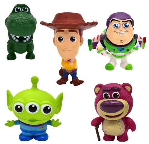 5PCS Toy Story Birthday Cake Decoration Ornaments, Toy Story Cake Toppers,Mini Figures Set,Mini Toy Story Theme Toppers Figures,Toy Story Figures Set Birthday Party Supplies for Kids Birthday Present