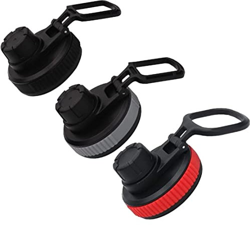 Wasserflasche Deckel Ersatzkolben Deckel Ersatz für 12/18/20/24/32/40/64 Unzen 3pcs Wasserflasche Deckel Austausch Automato Flip breites Mund -Leckdosen -Wasserflasche mit Handring für Sportwasserfla