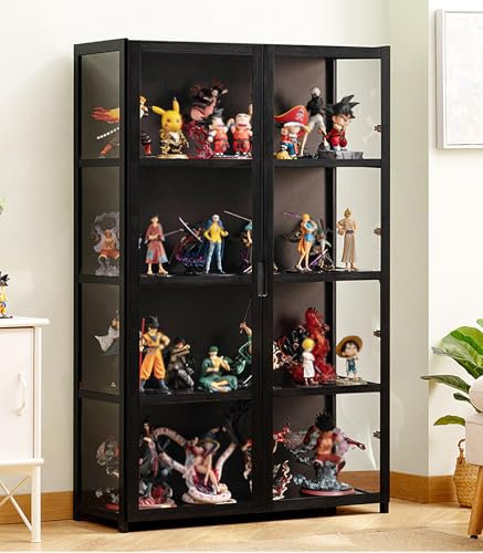Pounjsd Grande Vitrine pour Collection,Vitrine en Imitation Verre,vitrine en Acrylique,vitrine Curio, Meuble Vitrine Imitation Verre,Support de Rangement pour Jouets de Collection pour Salon,Chambre