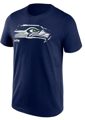 Seattle Seahawks NFL Worn Graphic T-Shirt Navy (DE/NL/SE/PL, Alphanumerisch, L, Regular, Regular, Navy)