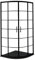 Milano Barq Black Grid Reversible Quadrant Shower Enclosure Graphite Tray - 900mm x 900mm