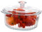 Cabilock Olla De Vidrio Redonda 2.4l Con Tapa Fuente De Cristal Para Hornear y Cocinar