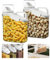 LANGMINGDE Lot de 2 grands récipients hermétiques pour céréales, 2 L, pour aliments secs avec bec verseur, tasse à mesurer pour collations, céréales, riz, distributeur sans BPA