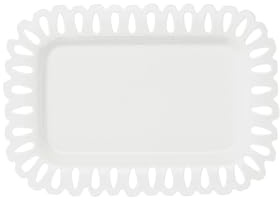 La Porcellana Bianca Vassoio traforato rettangolare 31x22 cm