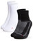 Occulto Herren & Damen kurze Rennradsocken 2er Pack (Modell: Thomas), Quarter Fahrradsocken Schwarz Weiß 43-46