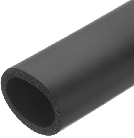 QUARKZMAN 1 x 2m Rohrisolierung Schaumstoff, Durchmesser 45mm Isolierstärke 7mm Heizungsrohr Verkleidung für Fitnessgeräte, Rohre, Handhaben (Schwarz)