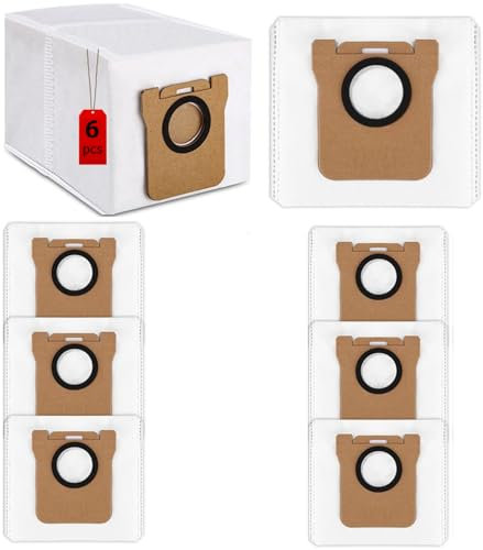 Lot de 6 Sacs d'aspirateur Accessoires pour Dreame L10s Ultra / L10 Ultra/L20 Ultra/Xiaomi X10+ Aspirateur,Sac à poussière de Rechange pour Dreame L10s Ultra Aspirateur,2.5l Grande Capacité