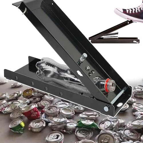 Pedale a pedale – Apribottiglie da parete per riciclaggio – facile da usare – ideale per bottiglie di plastica – design durevole ed efficiente