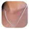 DORANA Kette Silber 925 Damen Ketten Halskette für Damen Ausbleichsicher Kubanische für Frauen Silver Chains Women Silberkette Halskette Schmuck 16Inch