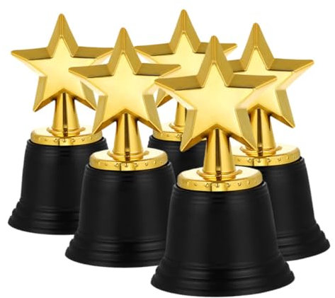 BESPORTBLE Competition Trophies 5pcs Star Basketball Trophy Cups Boys and Girls Sports Awards Set