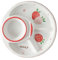 Whnoorher Round Portion Control Plates, Fruit Printed Porcelain Tray, for Sushi/Bread/Salad/Main Course, Microwave & Dishwasher Safe, Scratch Resistant(Red)
