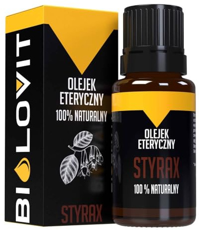 Bilovit Natürliches ätherisches Styraxöl, 100% reines Duftöl, Entspannung, Aromatherapie, 10 ml