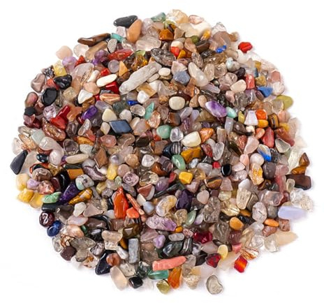 SORAYUXI Halbedelsteine Mischung 500g Bunte Steine Trommelsteine Edelsteine für Kinder, Mineralien Dekosteine Halbedelsteine Wassersteine Glückssteine Heilsteine für Schatzsuche Dekoration