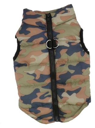 BESPORTBLE Hundemantel Winterjacke Camouflage Hundebekleidung Hundejacke Warm Gepolsterte Weste Ärmellos Größe (Camouflage)