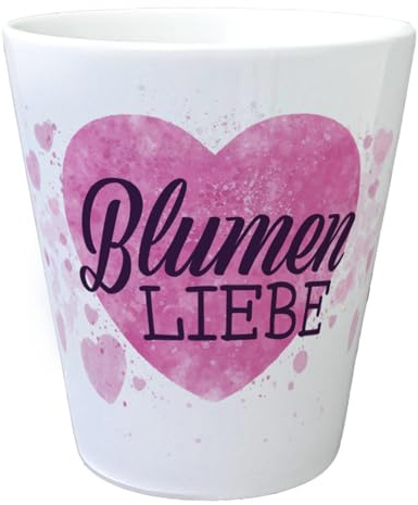 speecheese Blumentopf Blumenliebe mit rosa Herzen Rosa-Herzen Kreatives | Valentinsgeschenk