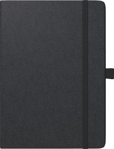 BRUNNEN Buchkalender Kompagnon Mod. 799 66 2027 | A5, Kunststoff, schwarz: 2 Seiten = 1 Woche, linke Seite Kalendarium, rechte Seite Notizen liniert